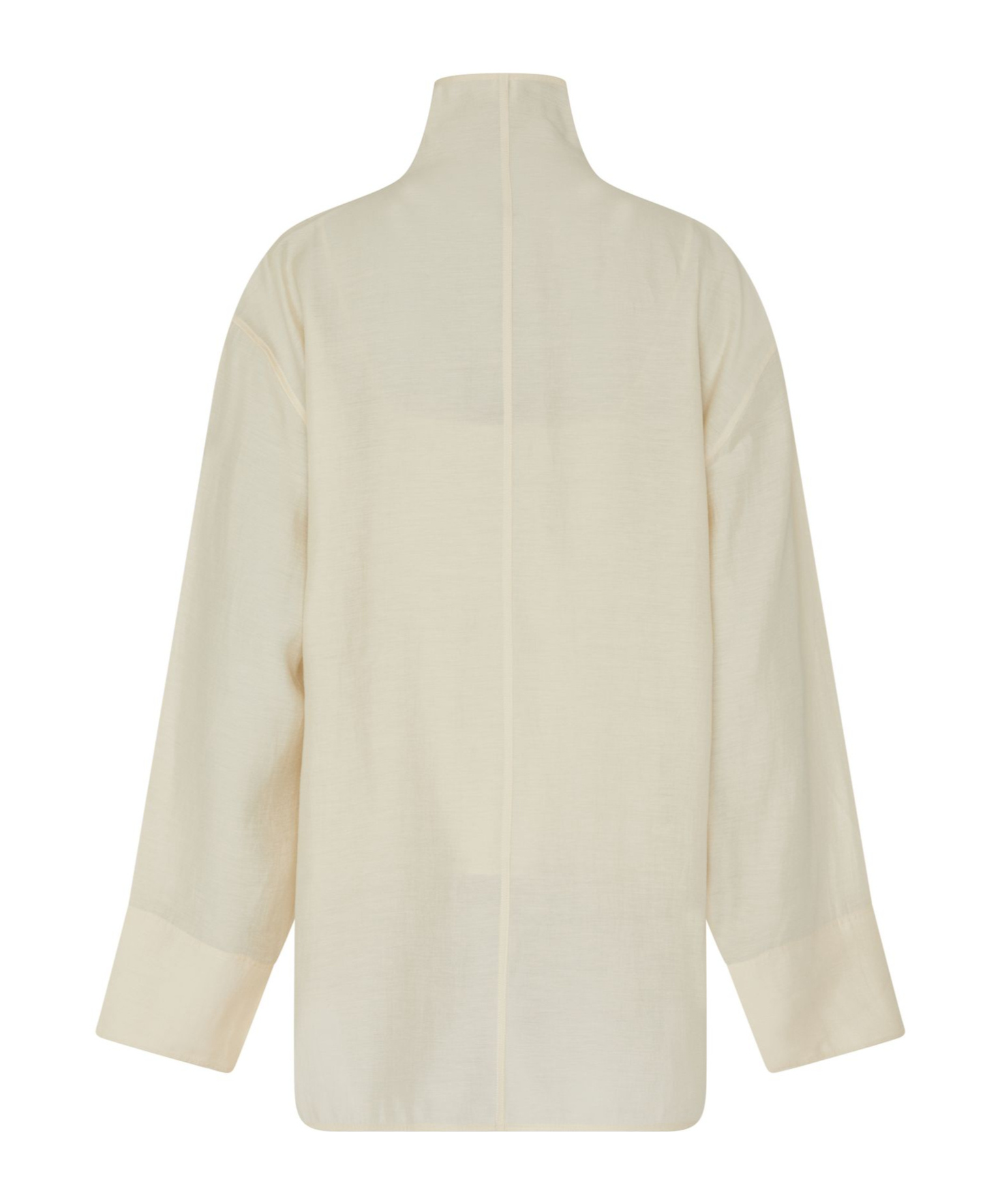 Totême Toteme Women Funnel-neck Organza Blouse In Nude