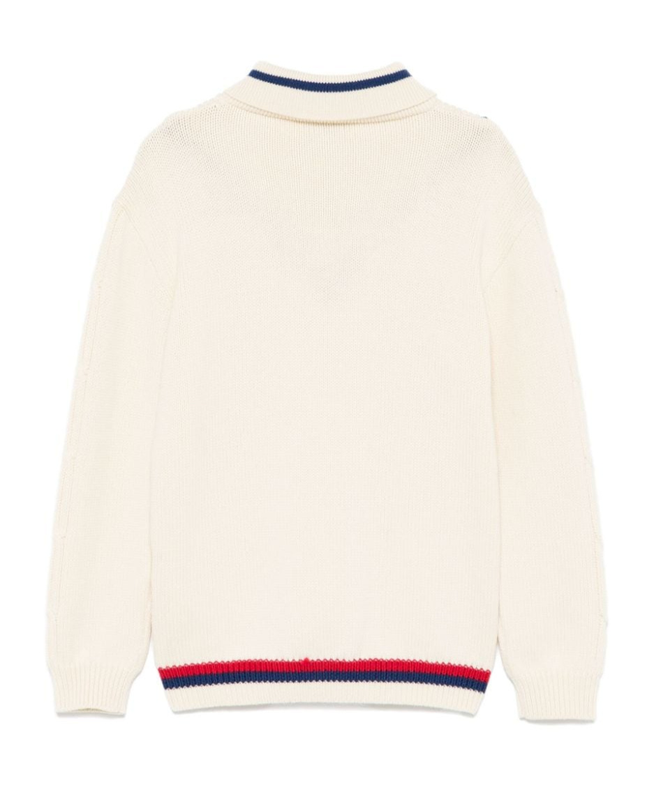 Gucci Sylvie Web-detail Sweater In White