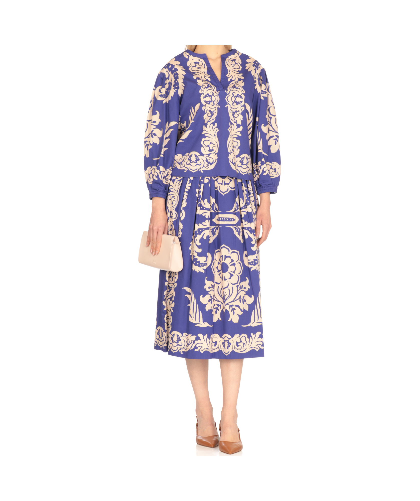 Etro Blue And White Paisley Blouse