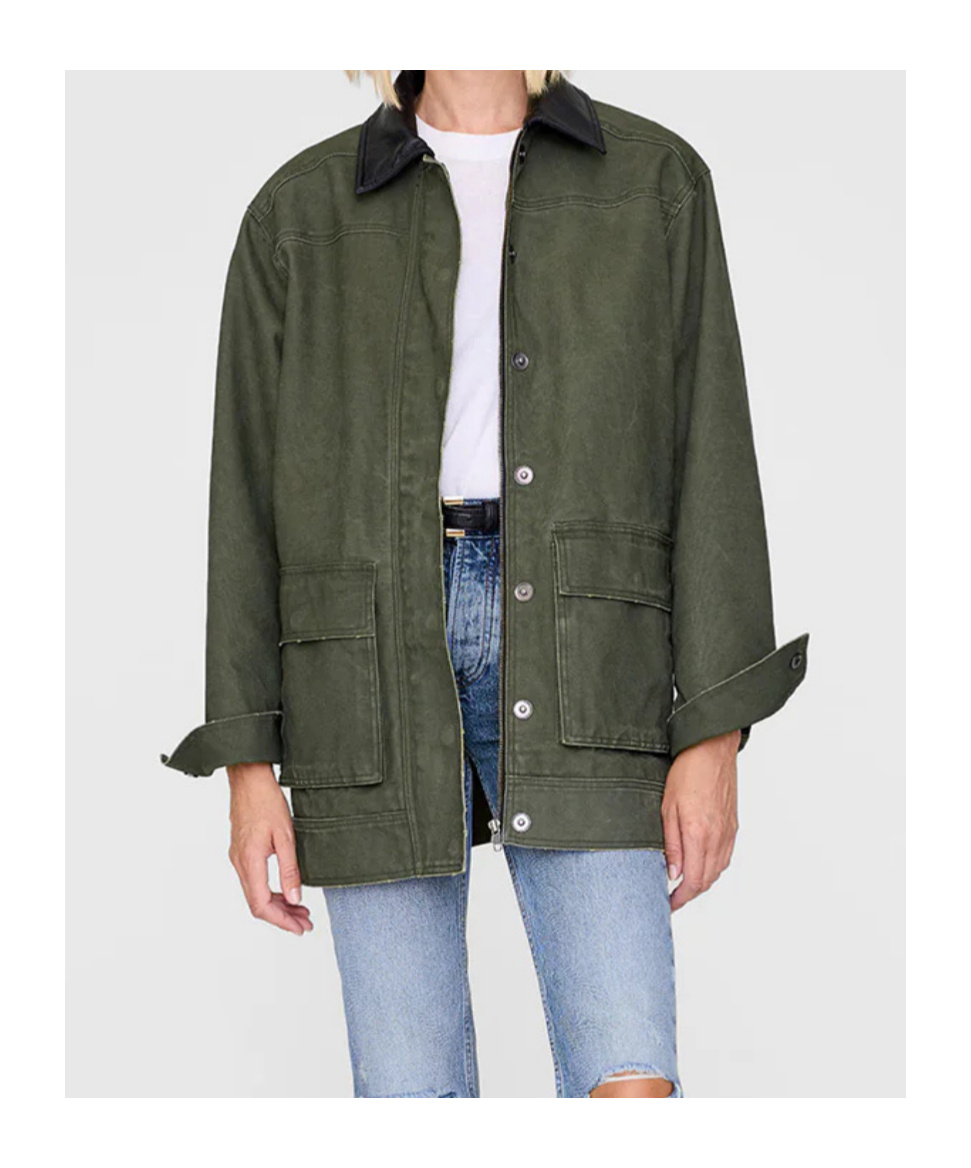 Anine Bing Long-sleeved Casual Jacket In Green