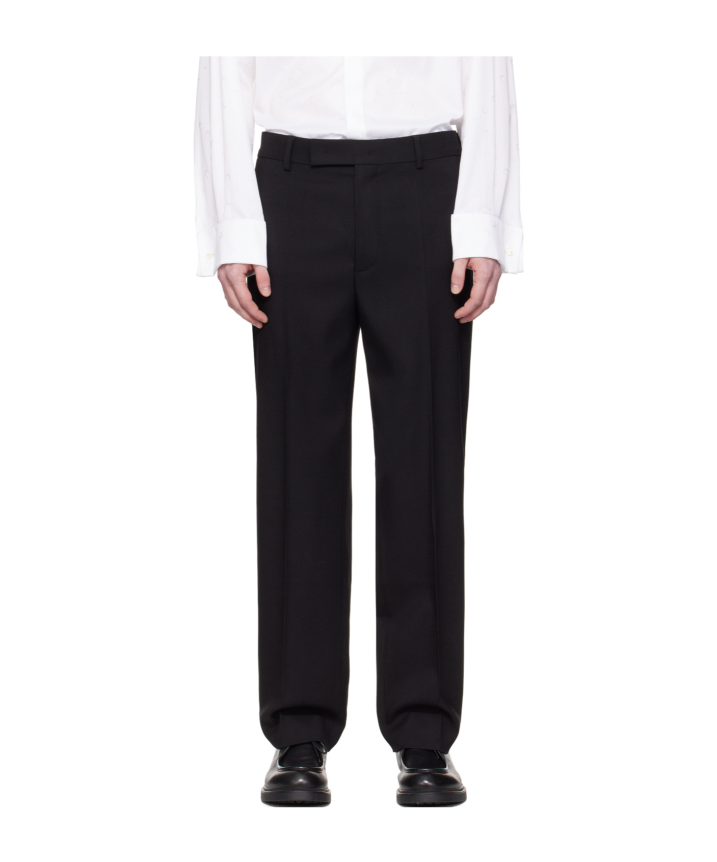 Marine Serre Twill Casual Pants In Black