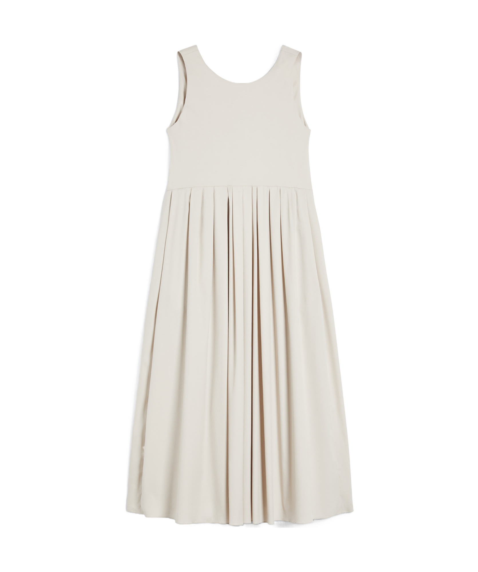 Max Mara Abito Smanicato In Popeline In White
