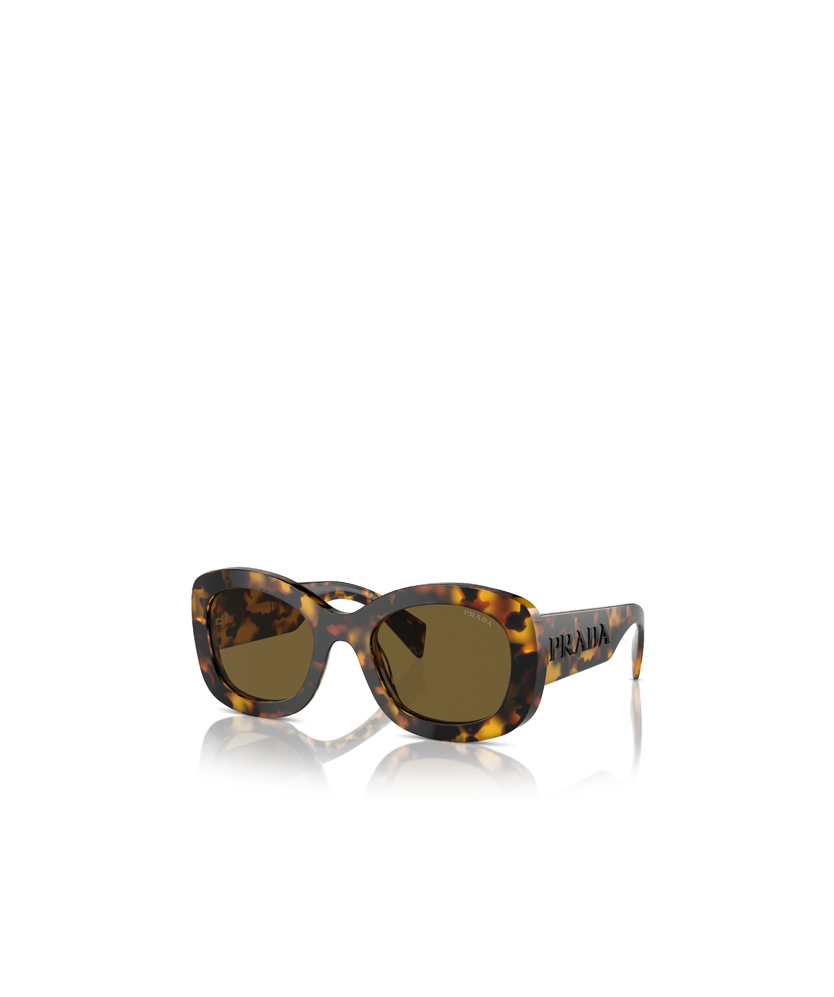 Prada Rectangle-frame Sunglasses In Green