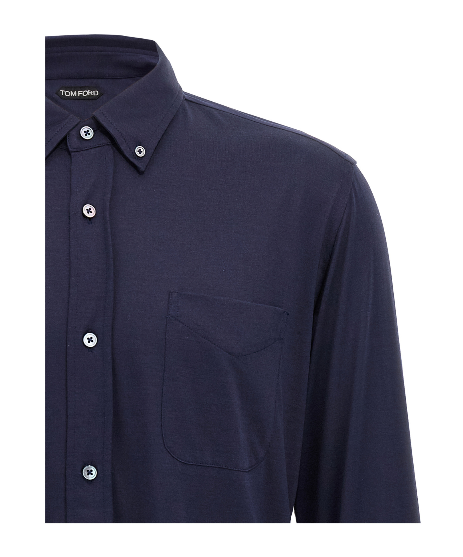 Tom Ford Collared Shirt With Front Pocket And Long Sleeves