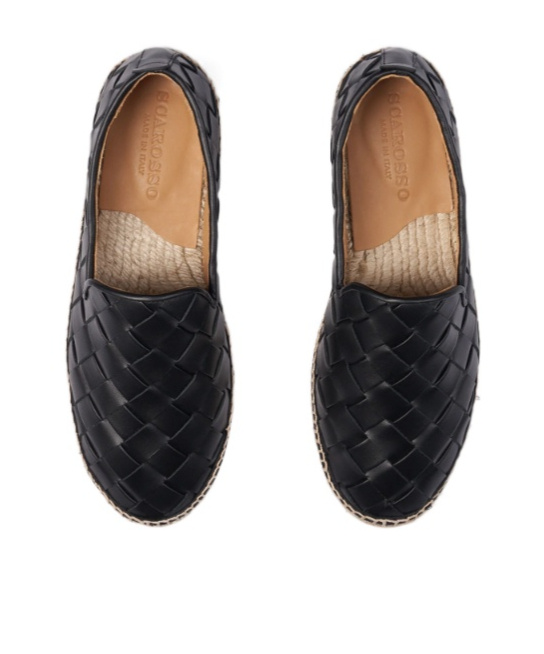 Scarosso Martina Woven Espadrilles In Black
