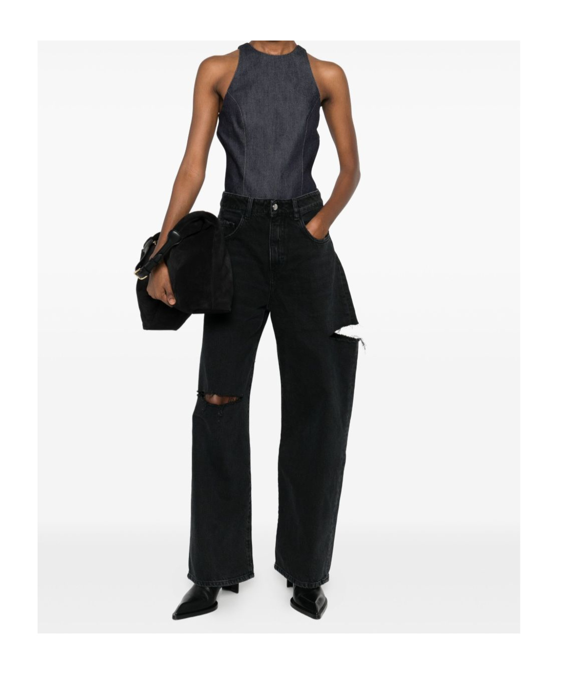 Icon Denim Straight Leg Jeans In Black