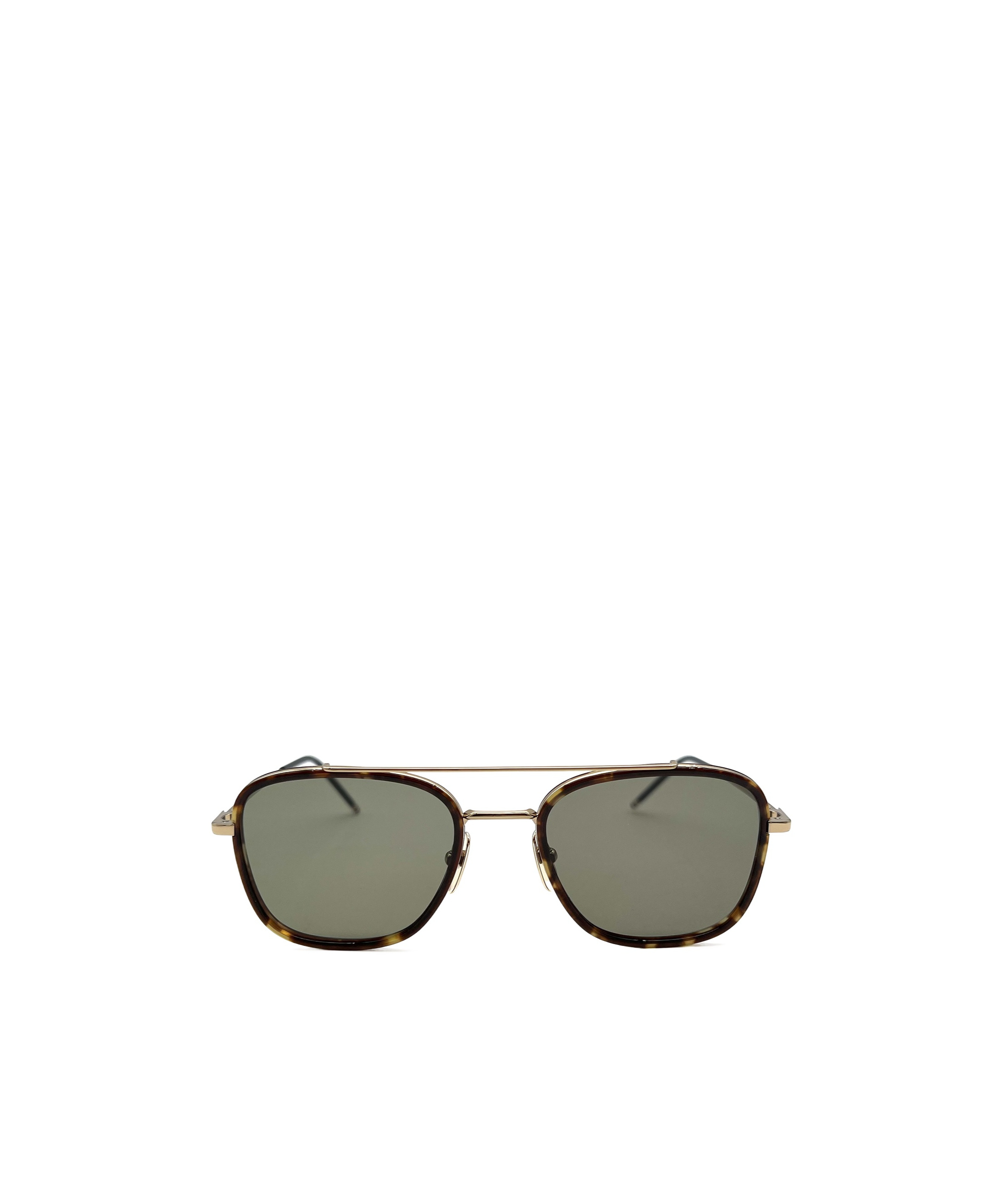 Thom Browne Tortoiseshell-detailed Pilot-frame Sunglasses In Gray