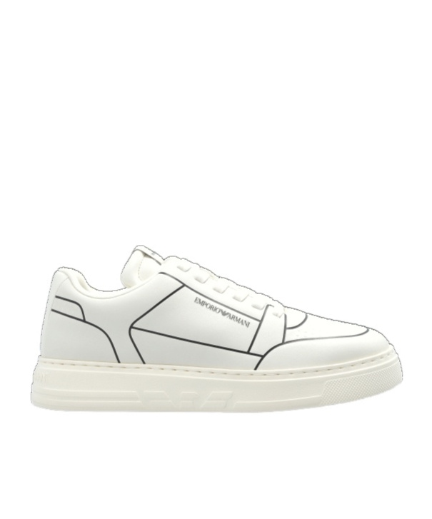 Emporio Armani Logo Printed Low-top Sneakers In Animal Print
