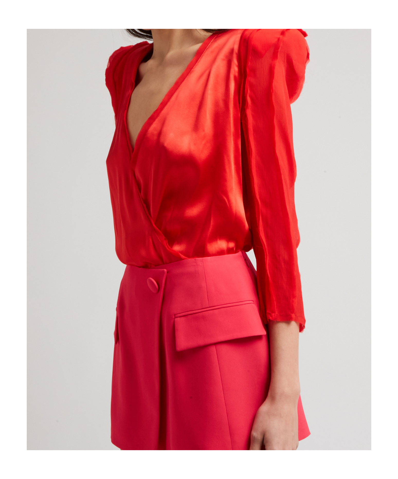 Balmain Long-sleeved Tops In Red