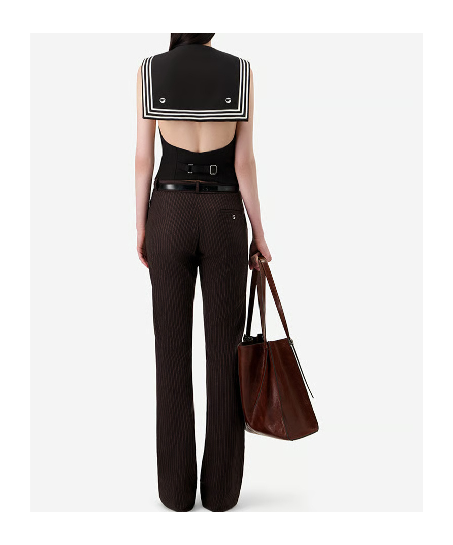 Coperni Striped Detail Vest In Black