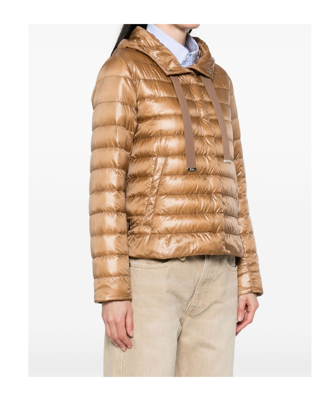 Herno Quilted Hooded Drawstring Puffer Jacket In Multi