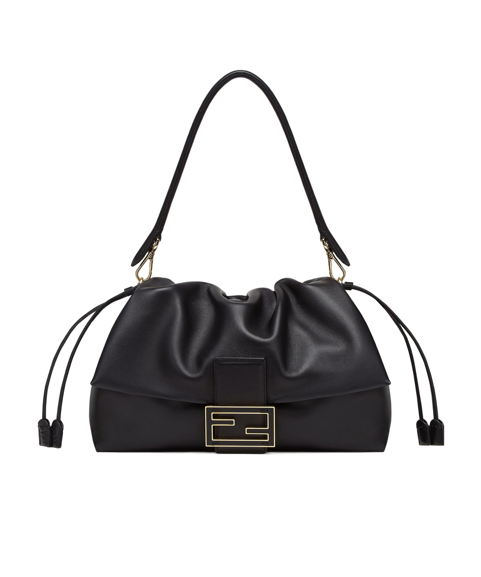 Shop Fendi Black Nappa Leather Bag
