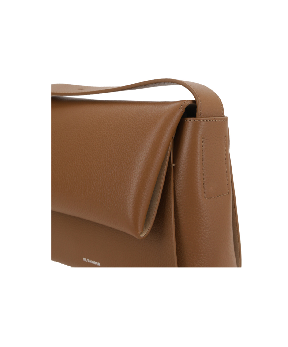 Jil Sander Messenger Brown Leather Crossbody Bag In Brown