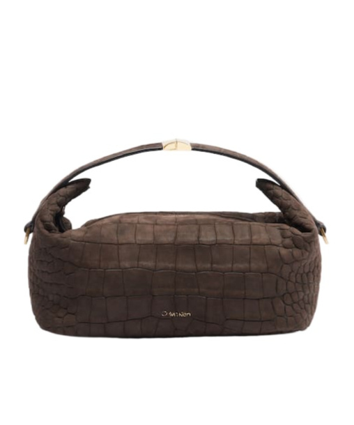 Calvin Klein Andy Small Leather Shoulder Bag In Black