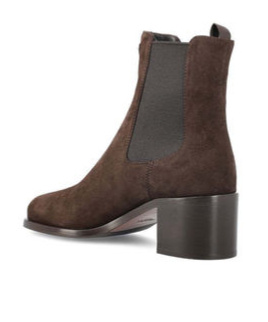 Prada Round-head Short Boots In Brown