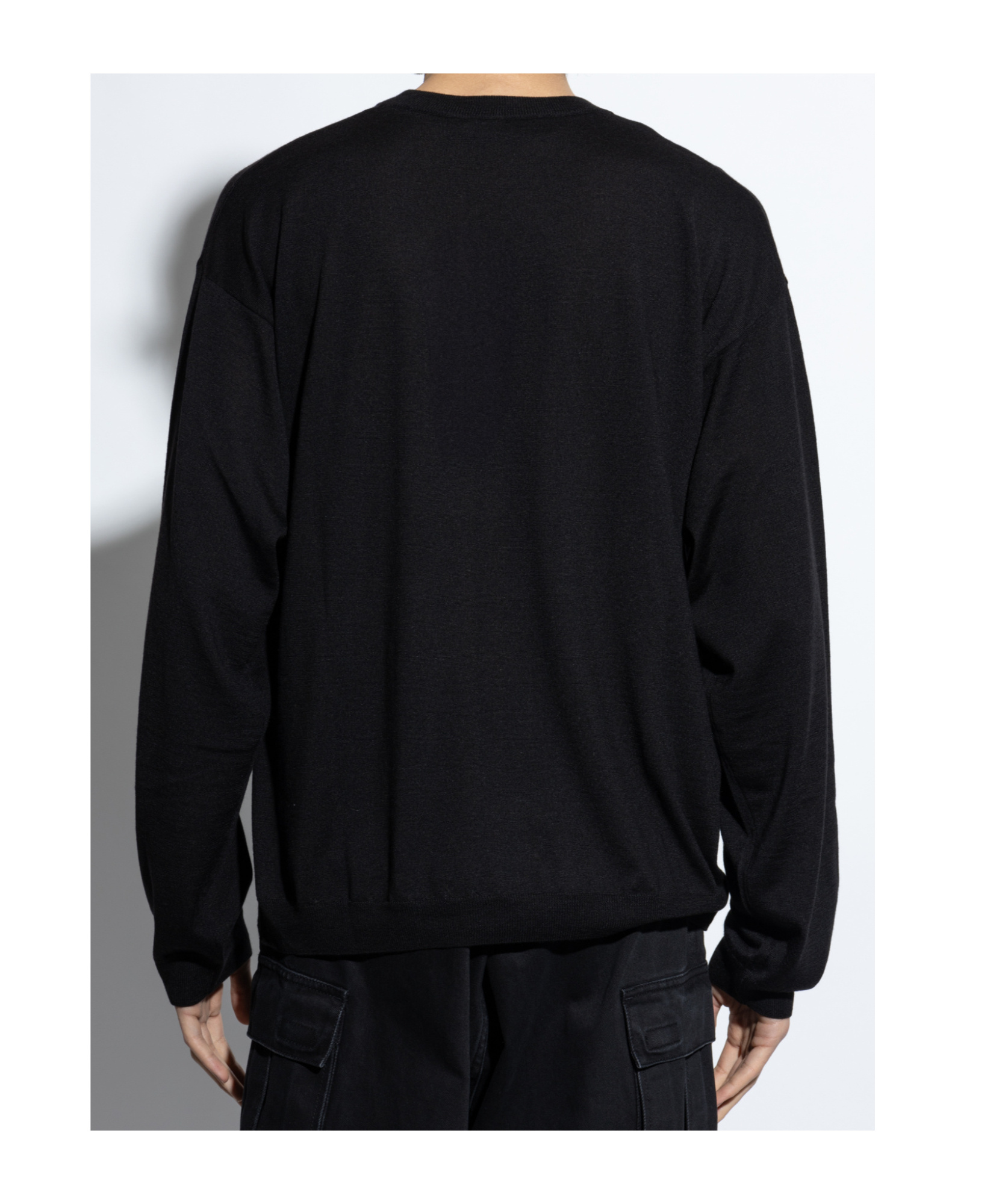 Moschino Long-sleeved Sweater In Black