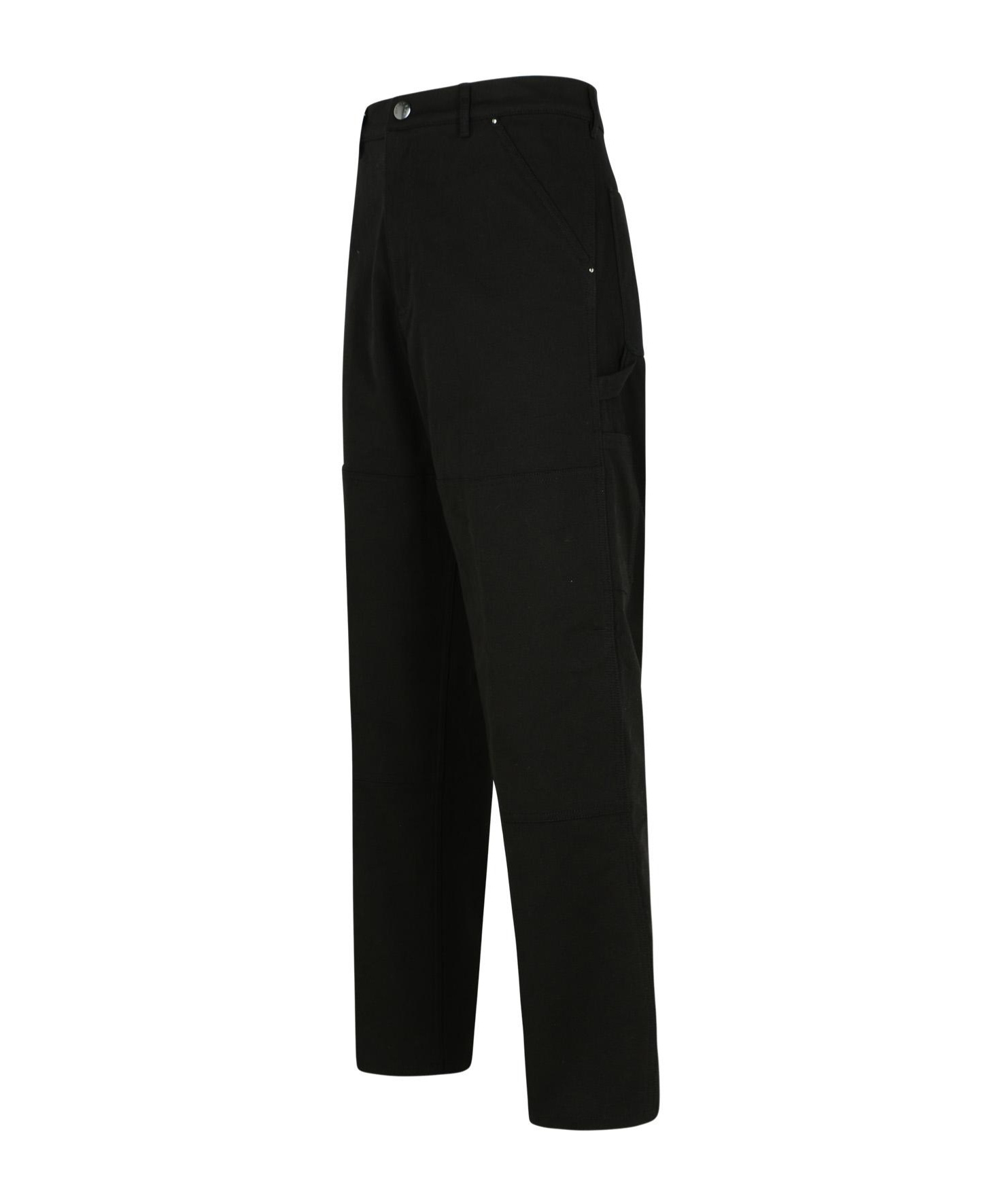 Shop Moncler Canvas Trousers In Black
