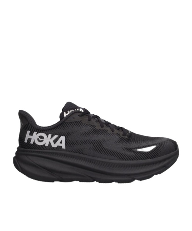 Hoka Clifton 9 Rubber-trimmed Recycled-gore-tex Invisible Fit Sneakers In Black