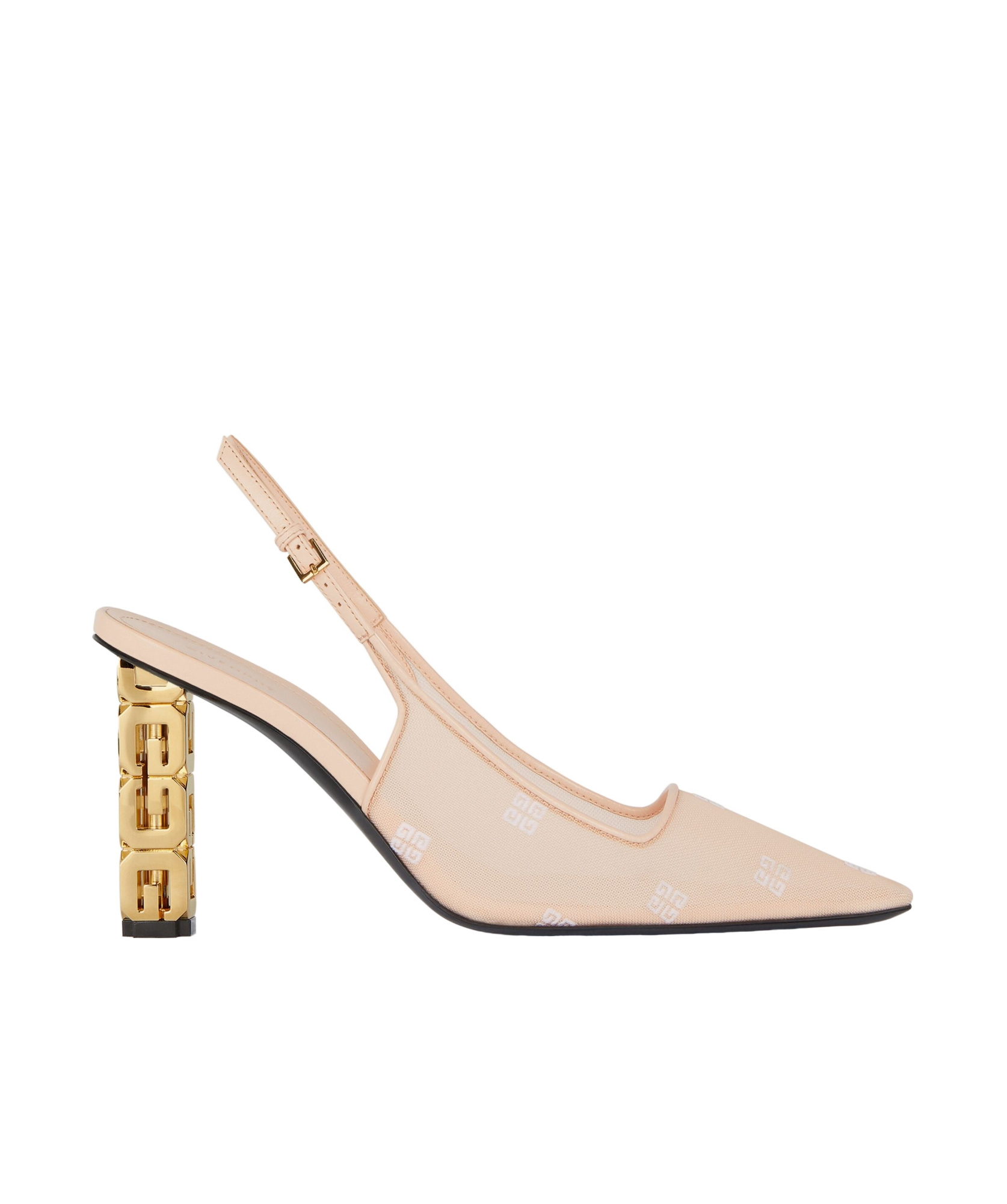 Givenchy G Cube Mesh Slingback Pumps In Nude