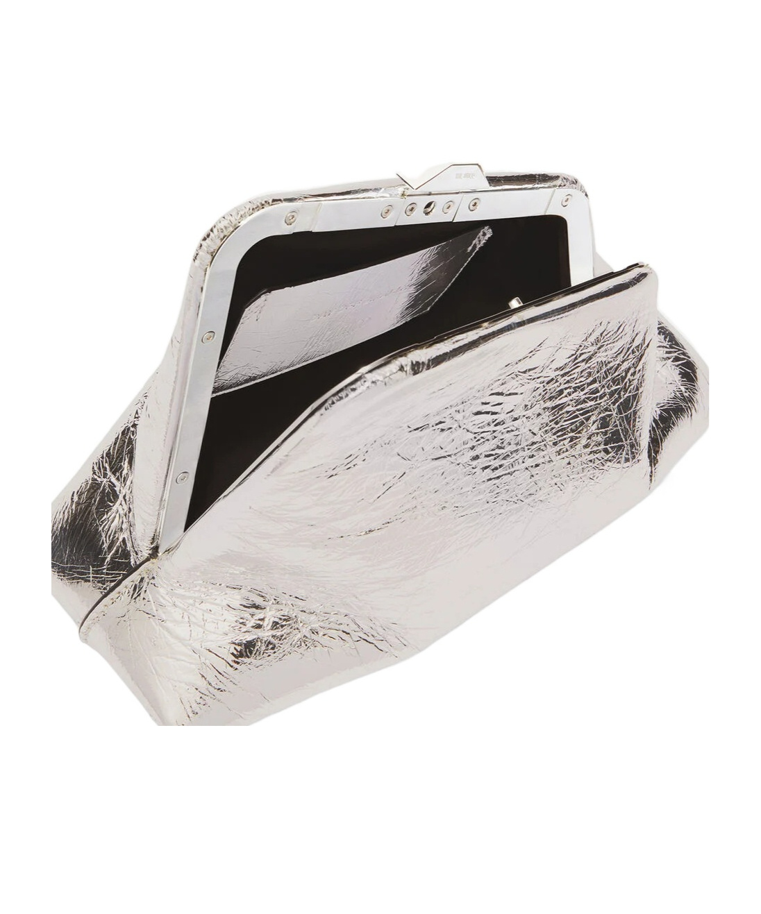 Attico ''day Off Small'' Silver Clutch In Silver
