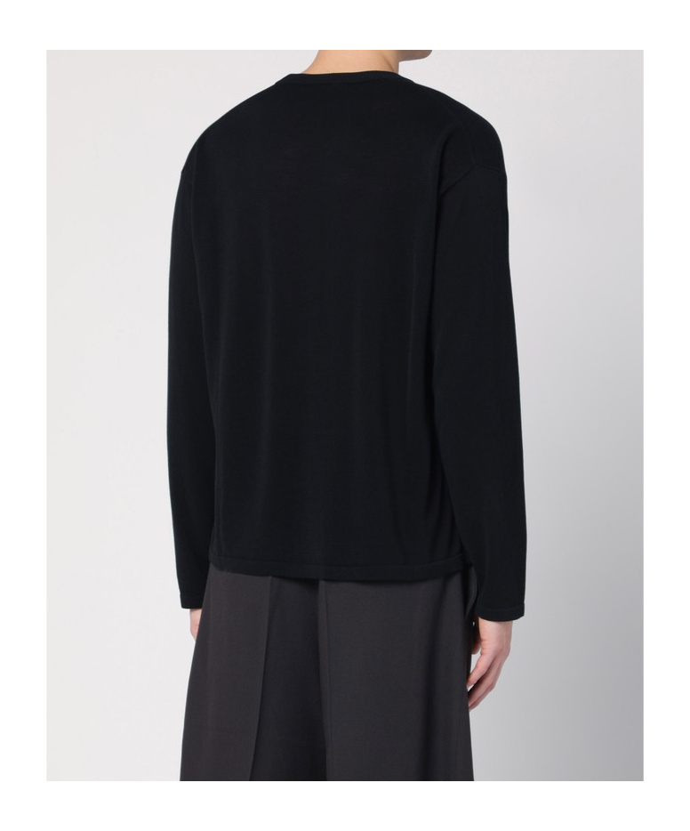 Roberto Collina Long-sleeve Crew-neck T-shirt In Blue
