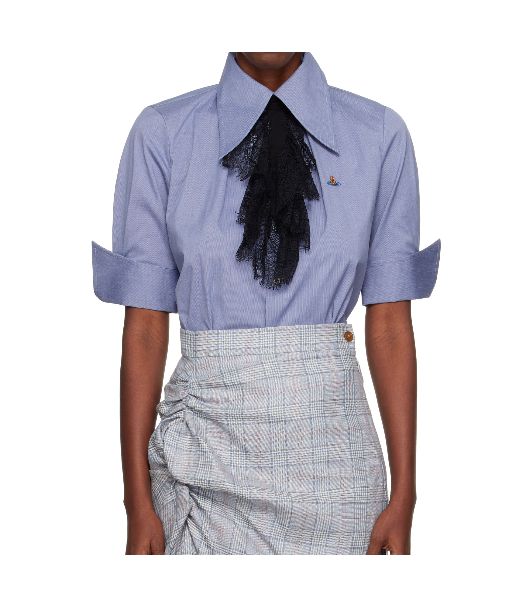 Vivienne Westwood Short Sleeve Violin Shirt In Blue