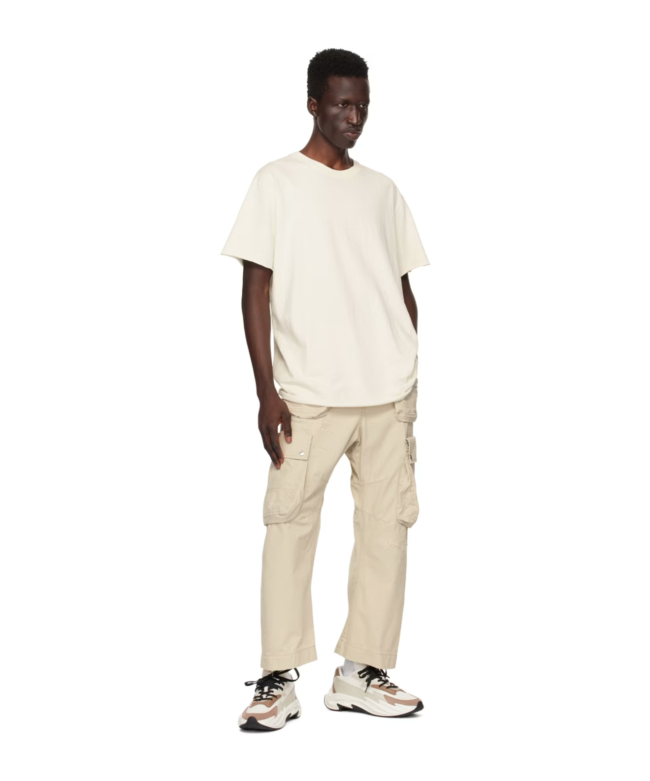 Dsquared2 Beige Multipocket Cargo Pants In Nude