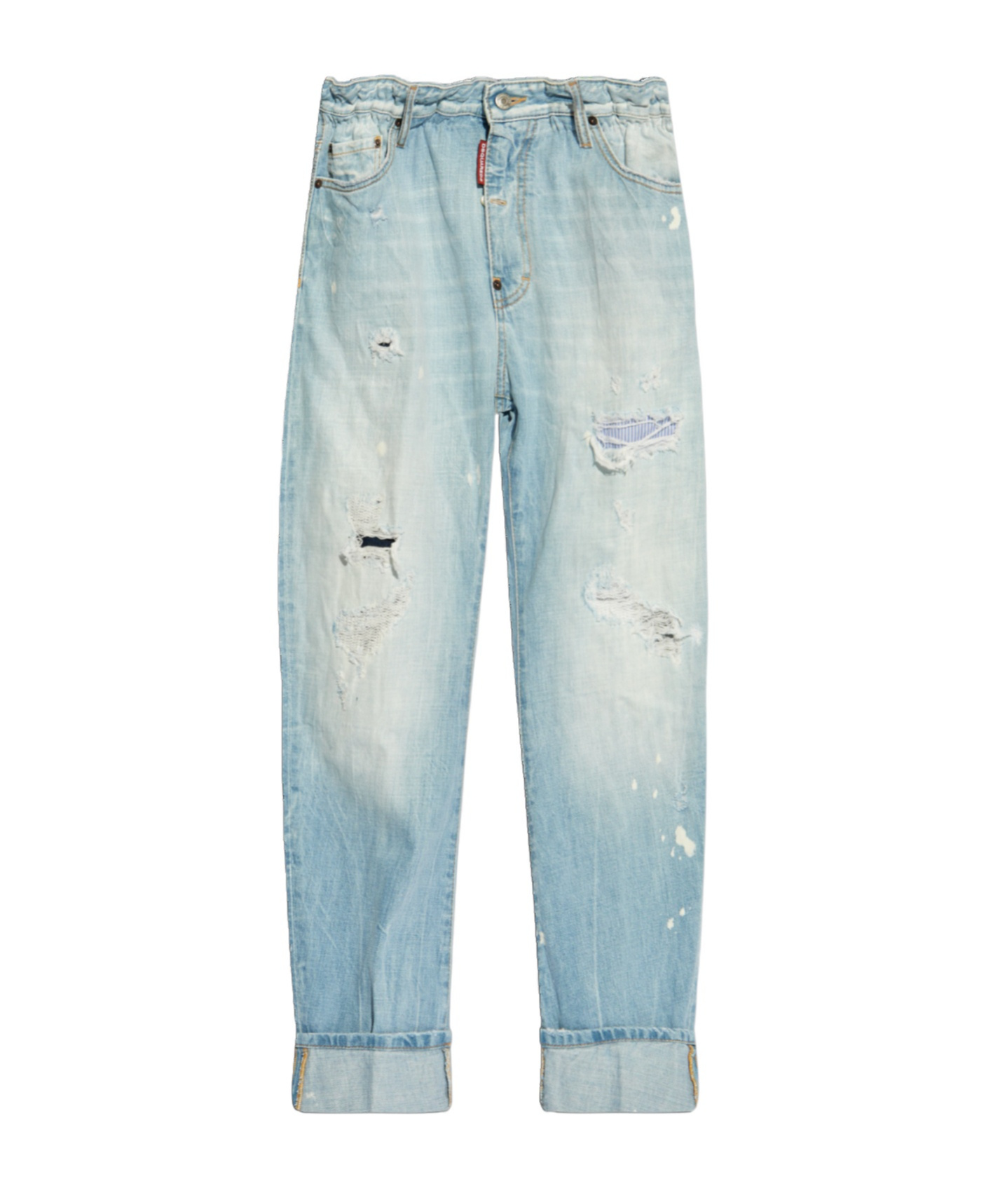 DSQUARED2 DISTRESSED-EFFECT STRAIGHT-LEG JEANS