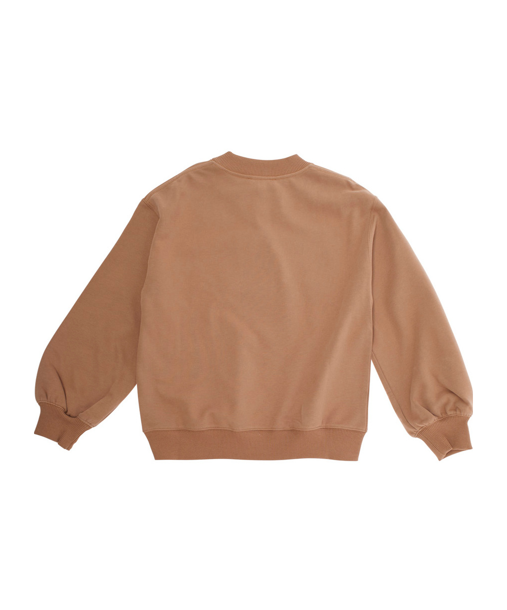 Chloé Logo-print Sweatshirt In Brown