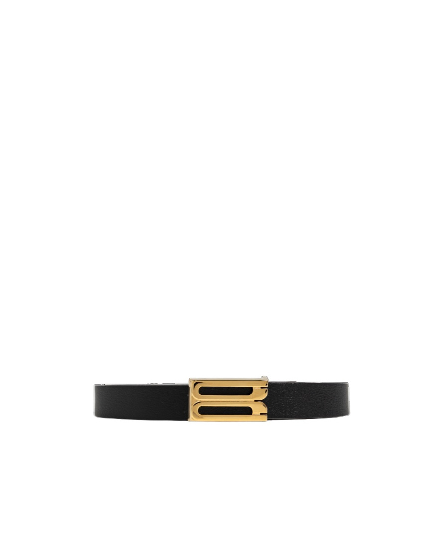 Victoria Beckham Micro Frame Belt In Black