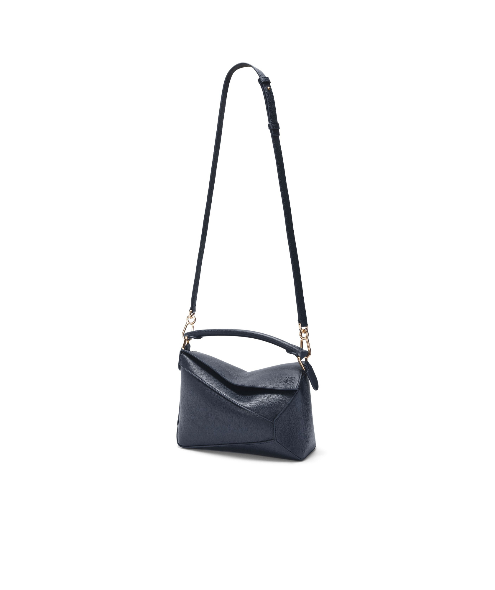 Loewe Puzzle Edge Small Shoulder Bag In Leather In Black