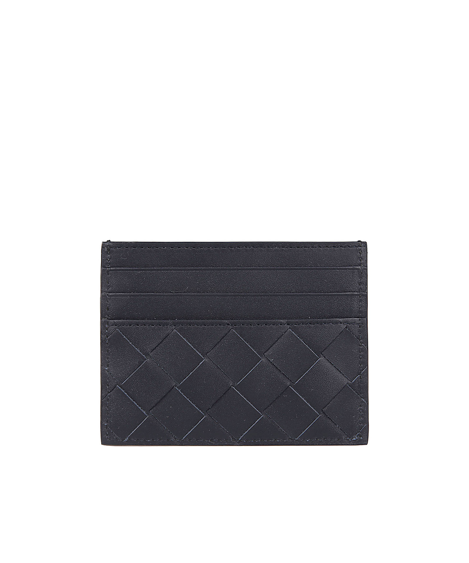 Bottega Veneta Intrecciato Leather Cardholder In Blue