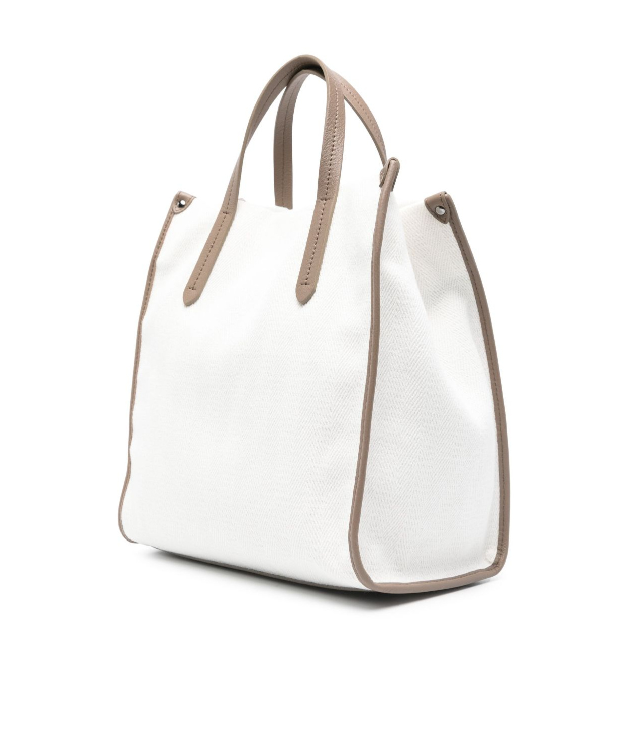 Brunello Cucinelli Rectangular Shoulder Bag In White