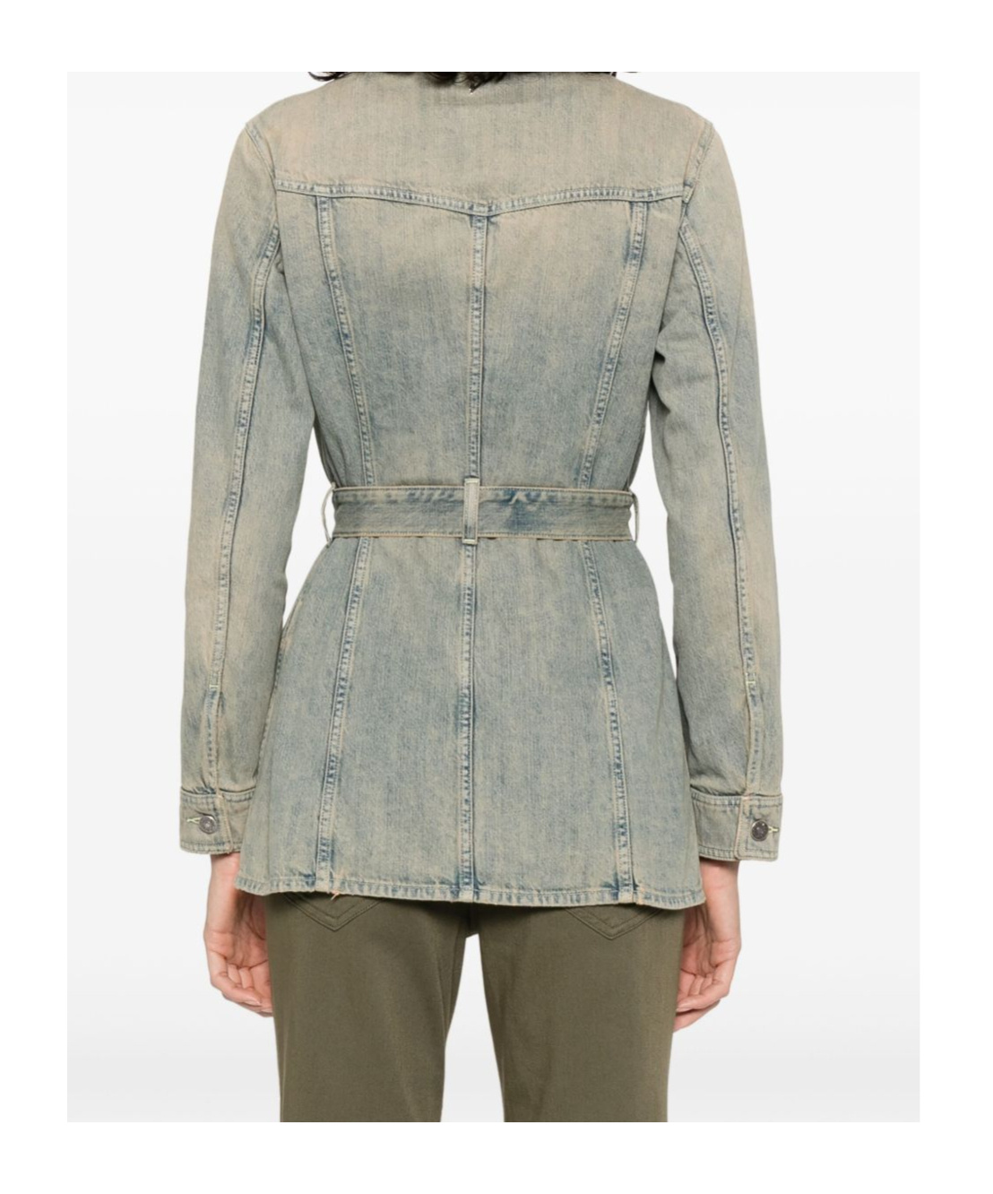 Dondup Cotton-blend Denim Jacket In Gray