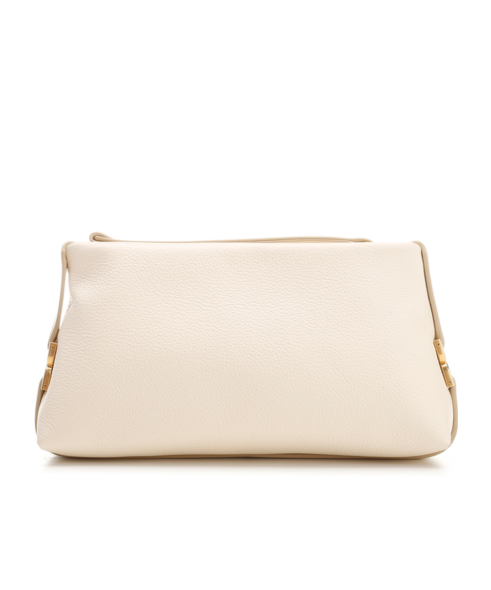 Chloé Marcie Logo Clutch In Nude
