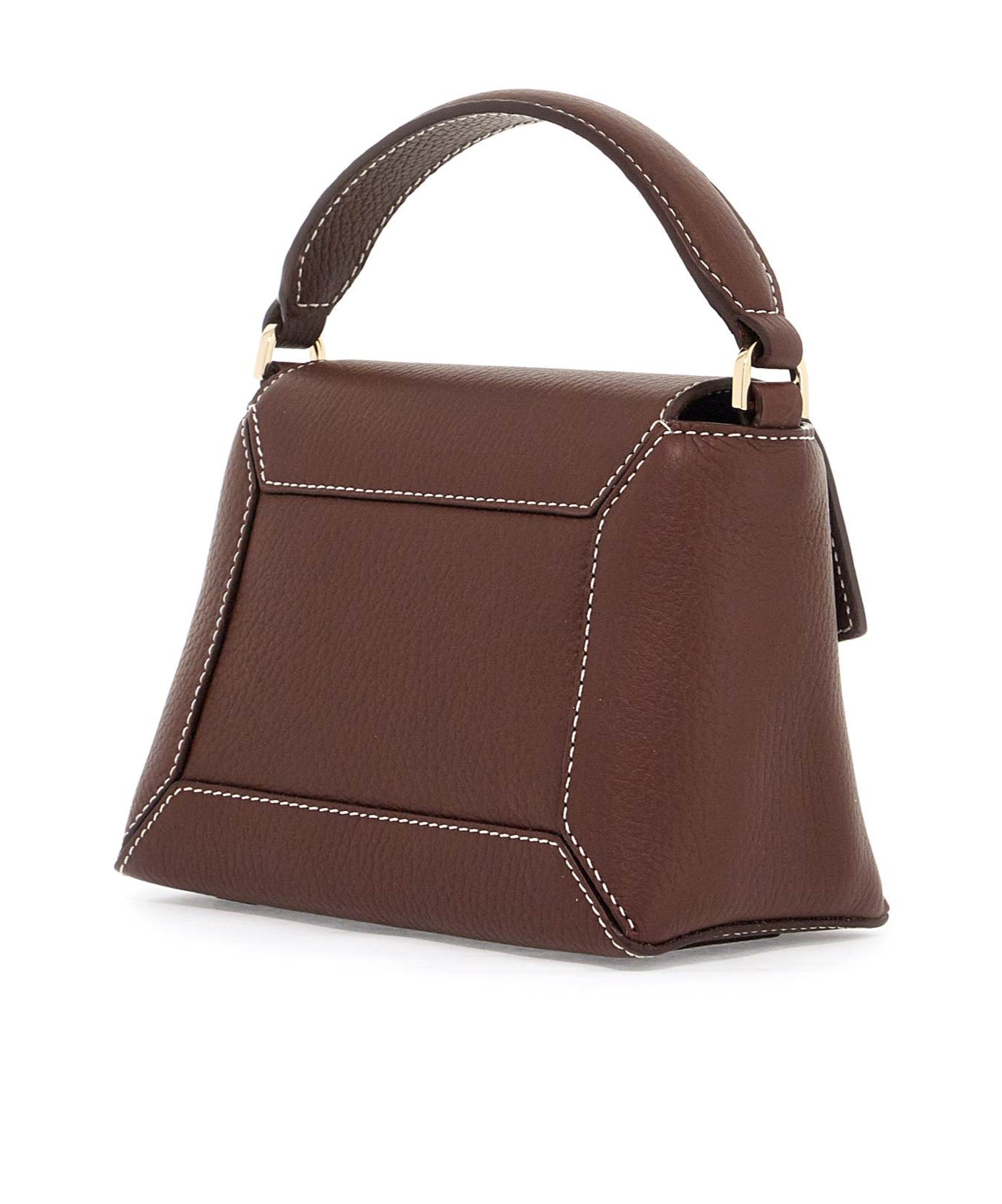 Strathberry Nano Mosaic Leather Bar-detail Tote Bag In Red