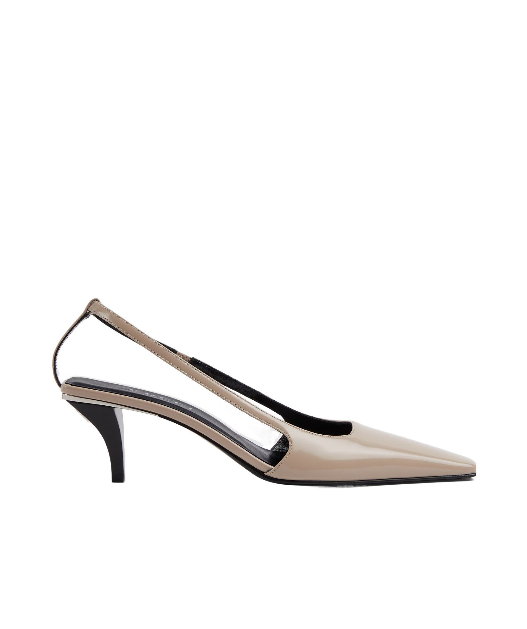 Gucci Women's Slingback With Crystal Logo In Neutral