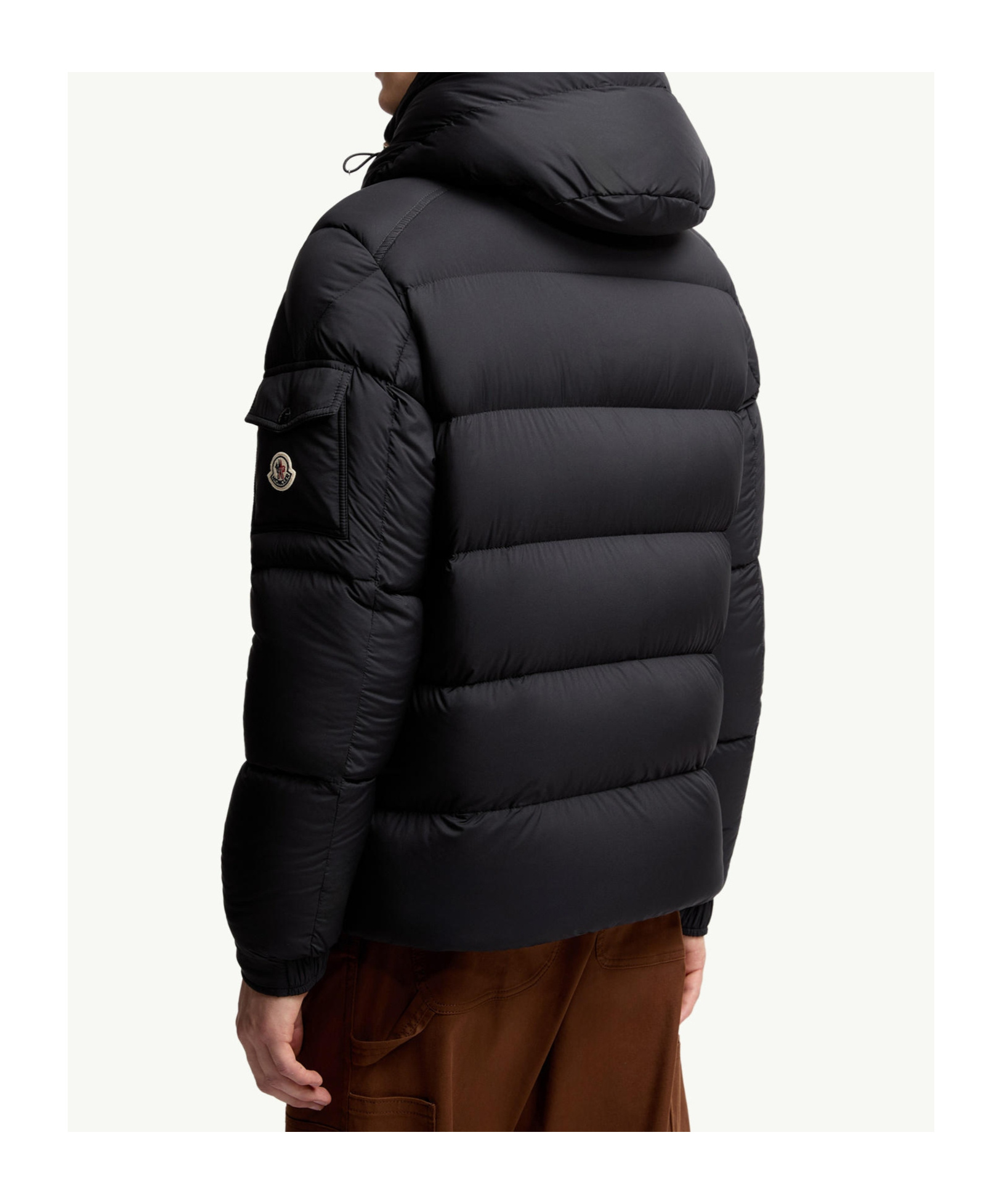 Moncler Maya 70 Hooded Short Down Jacket In Black