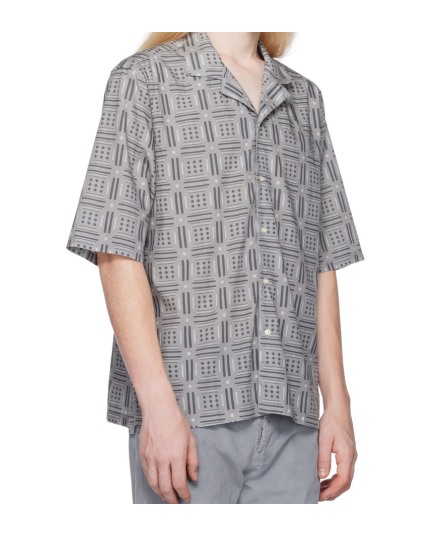 Officine Generale Patterned Shirt In Gray