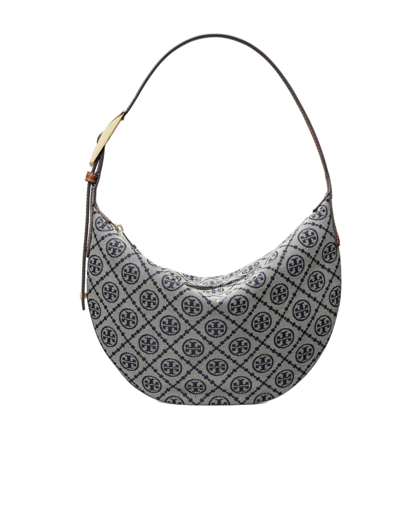 Tory Burch Balloon Small T Monogram Jacquard Shoulder Bag In Blue