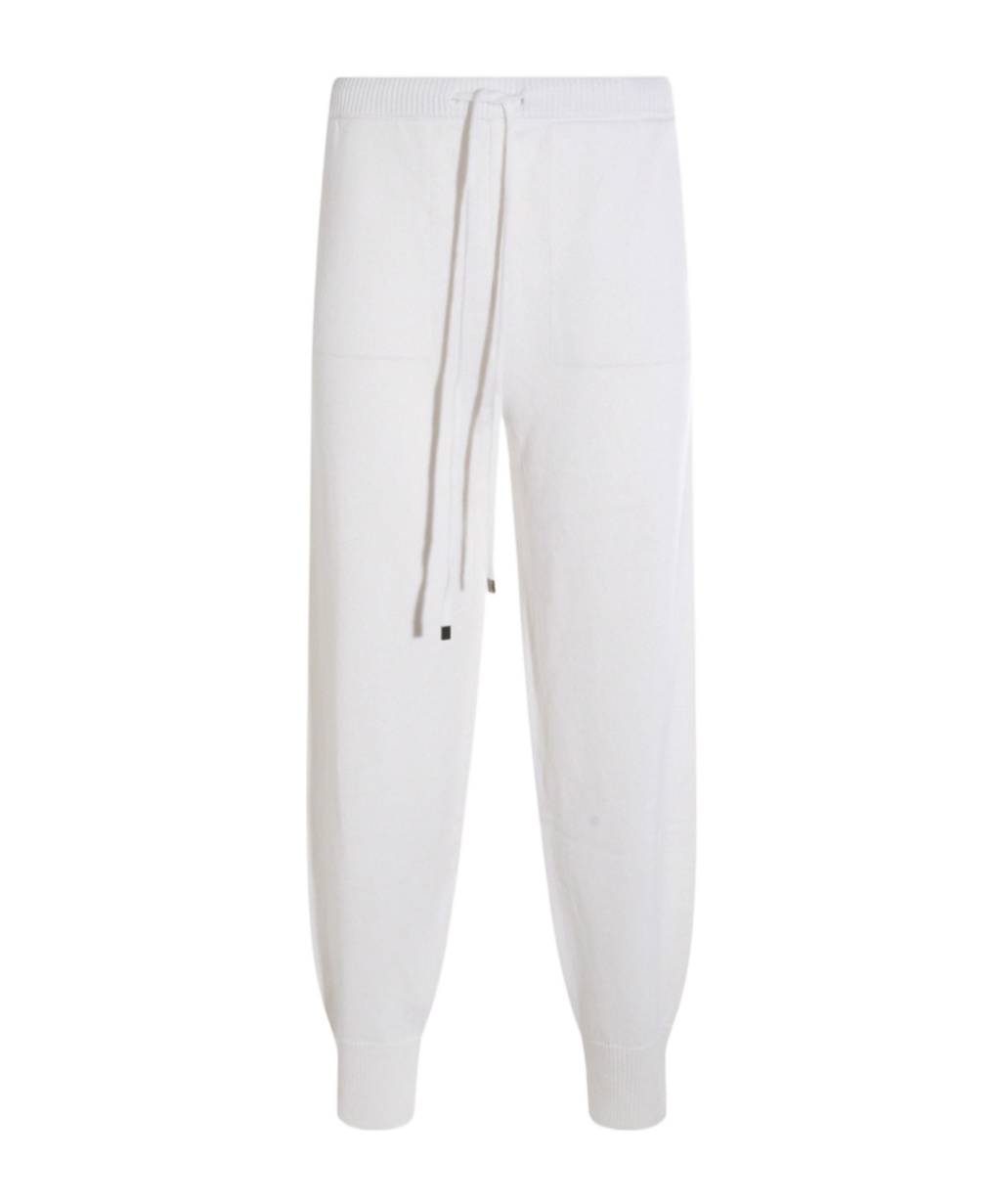 Antonelli Drawstring Straight Trousers In White