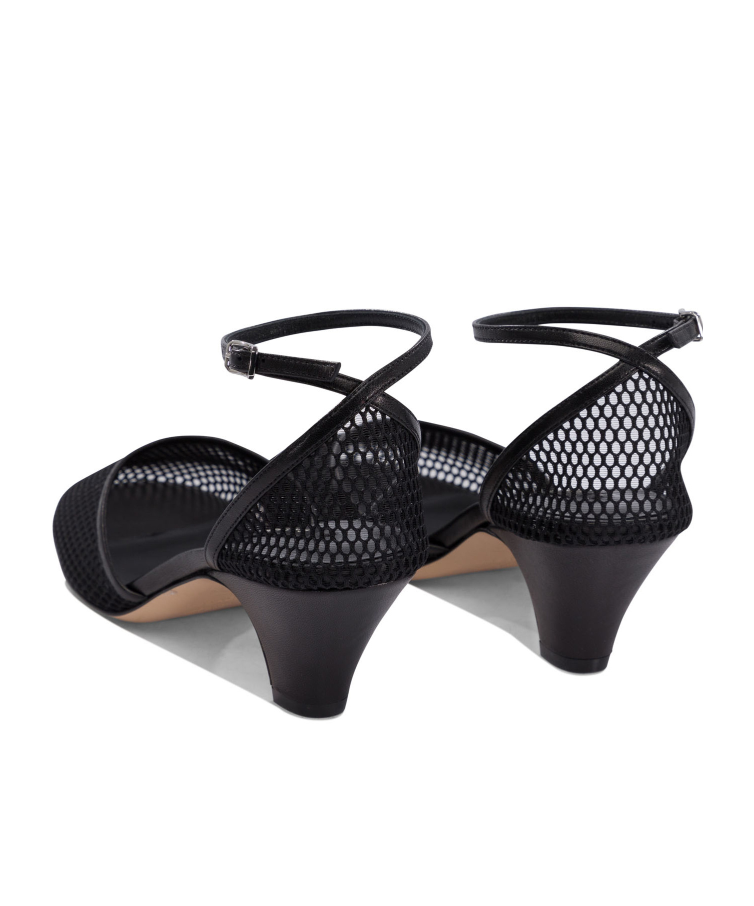Casadei Mesh High-heeled Sandals In Black