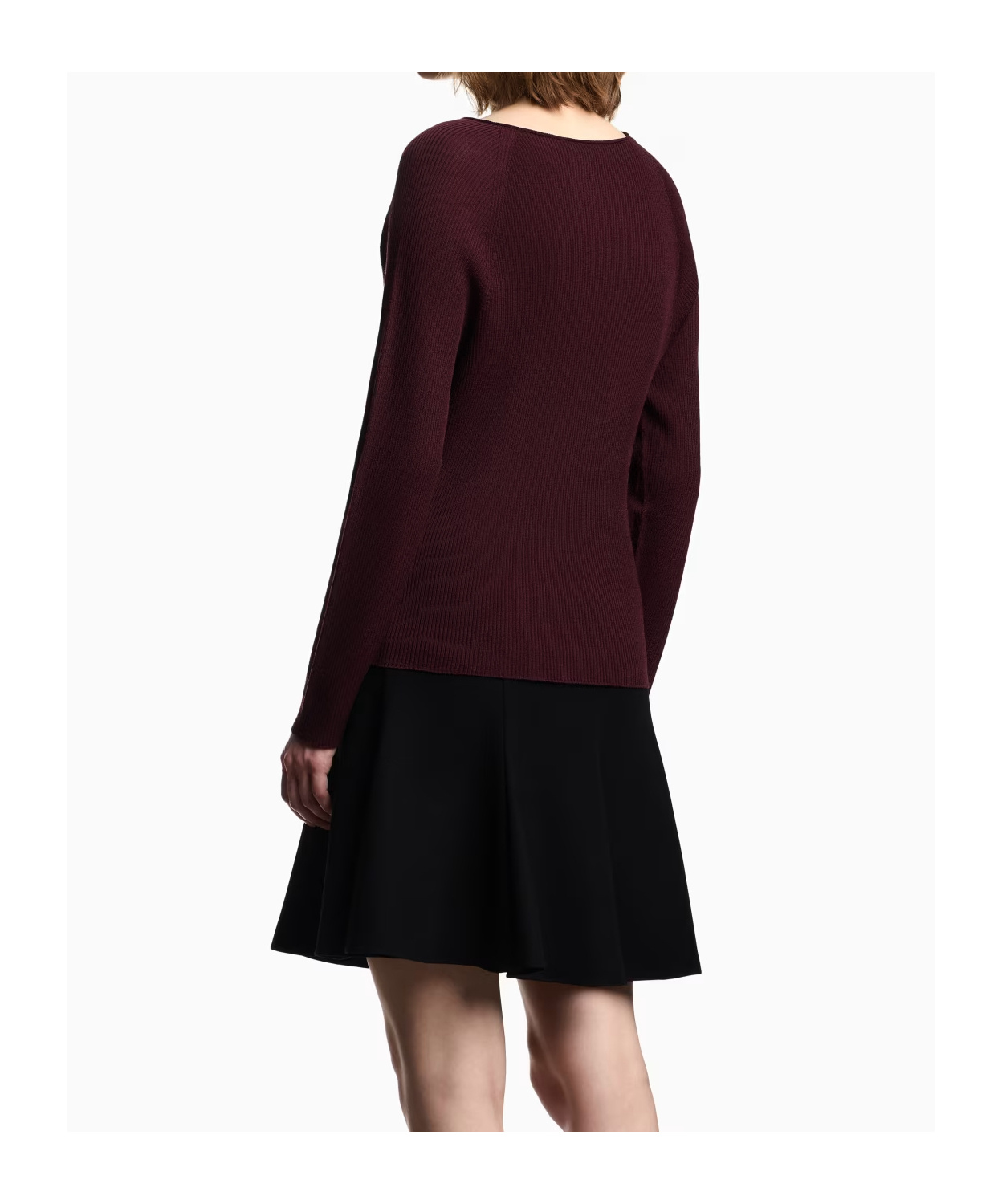 Emporio Armani V-neck Sweater In Burgundy