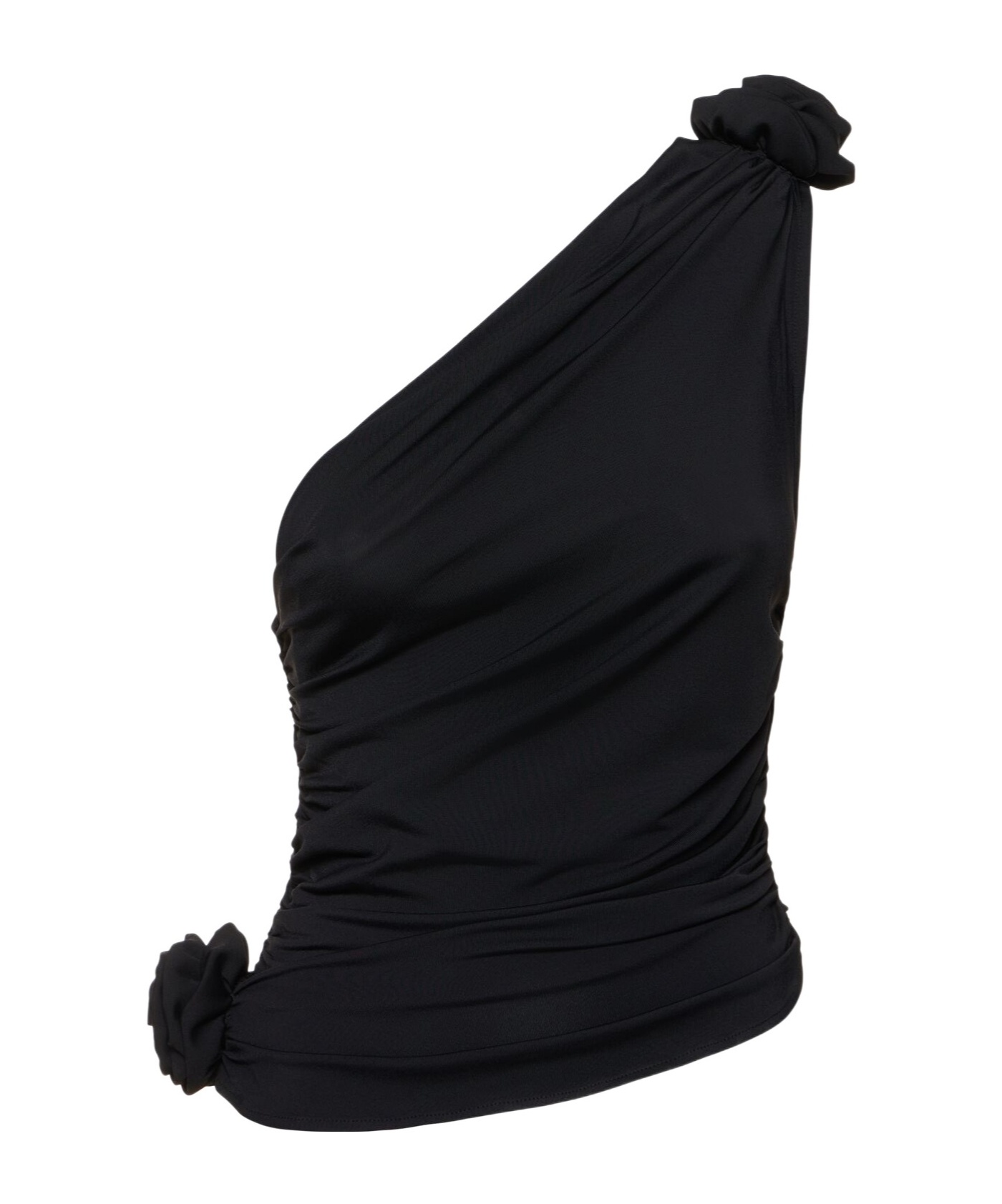 Magda Butrym Jersey One Shoulder Flower Top