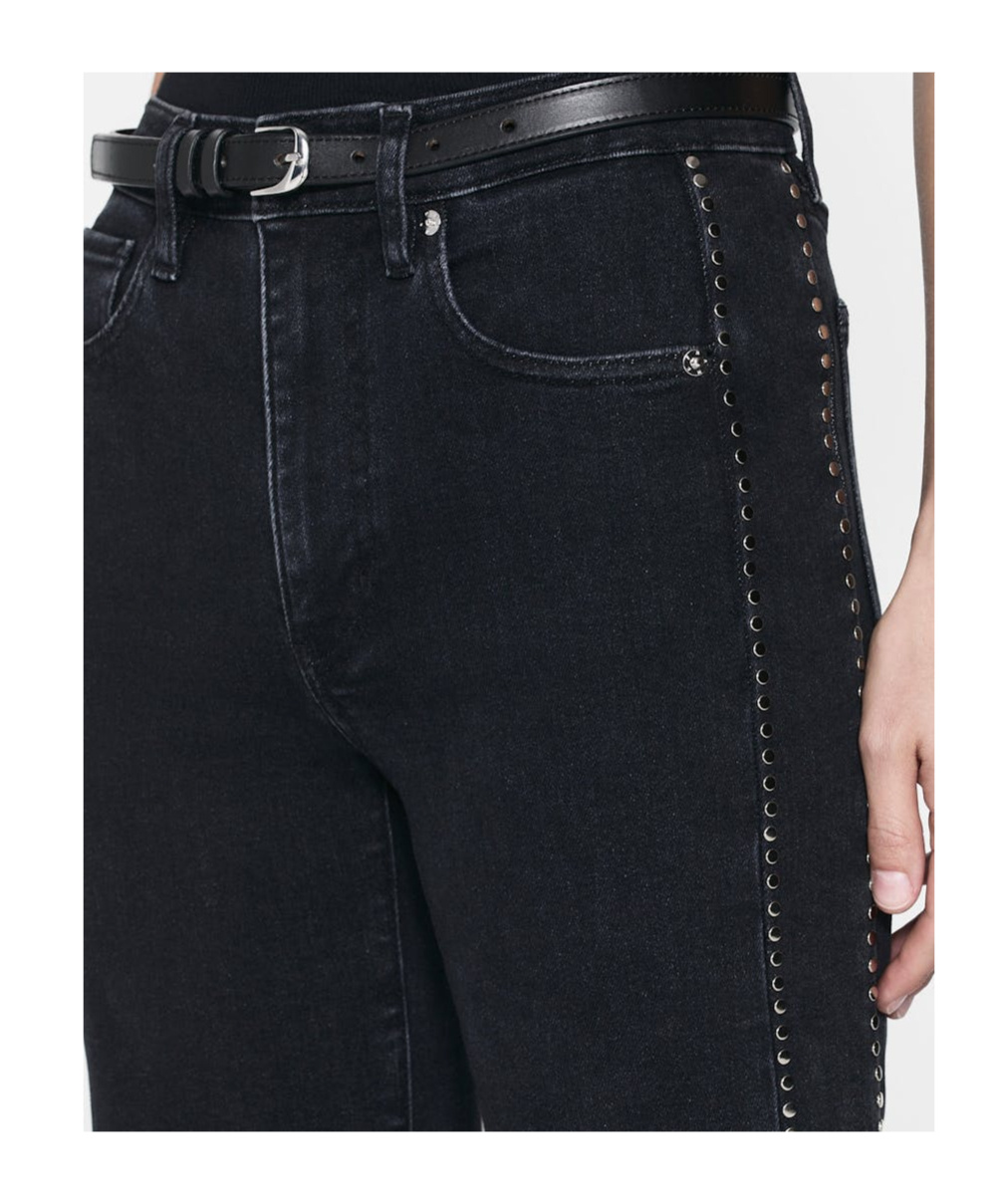 Frame Belt-loop Jeans In Black
