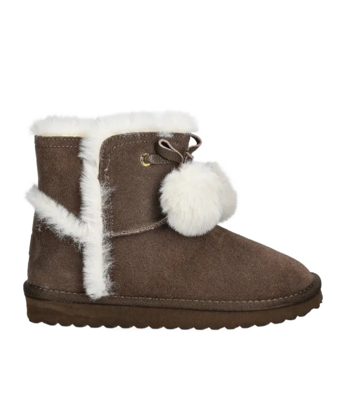 Liu •jo Faux-fur Pompom Boots In Brown