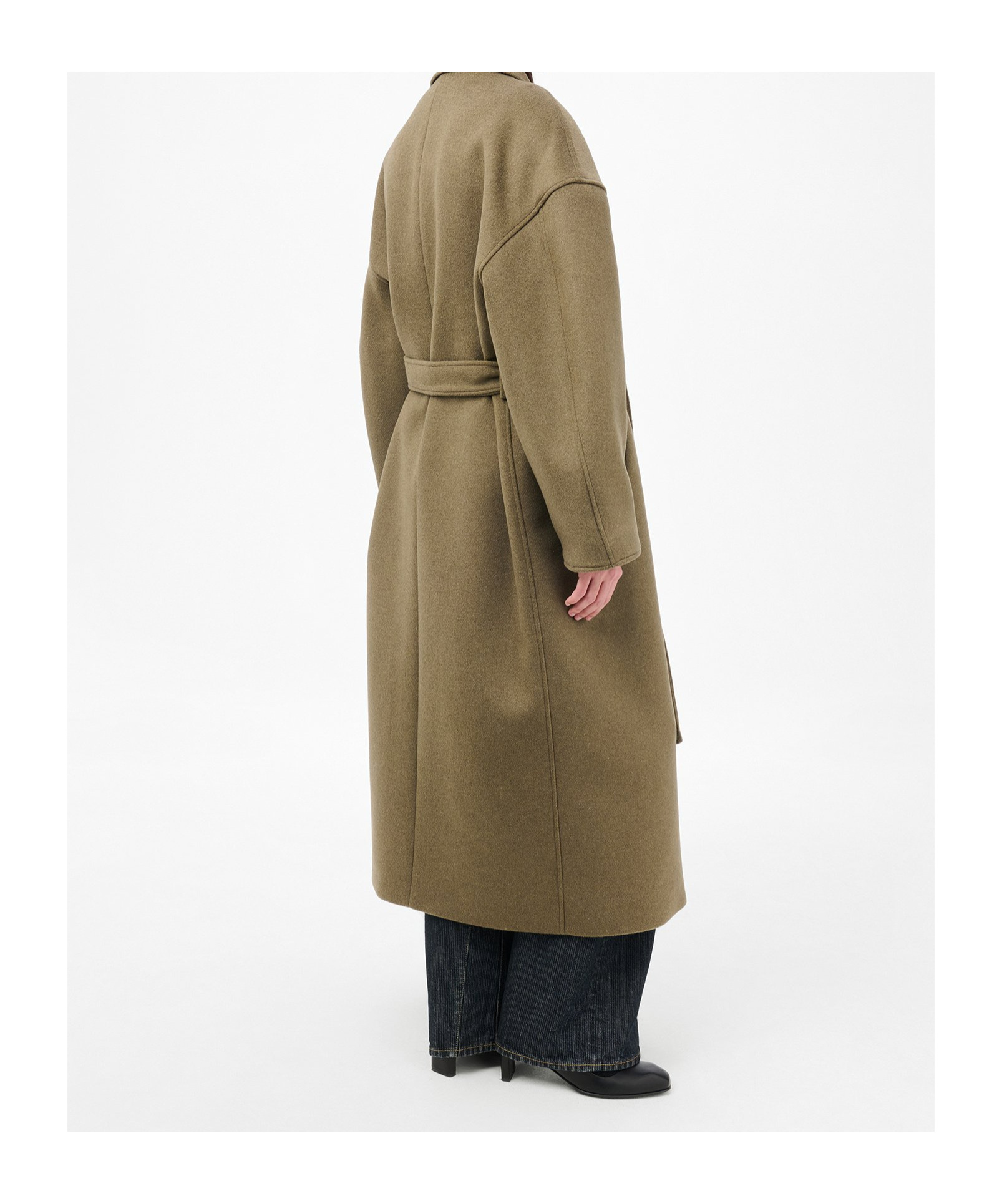 Our Legacy Court Belted Wool-blend Trench Coat In Green
