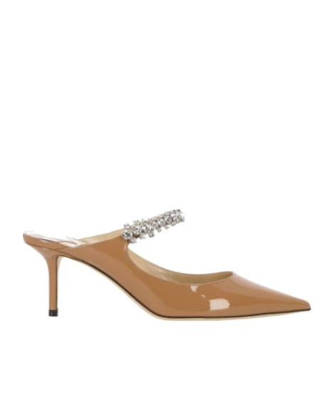 Shop Jimmy Choo Bing 65mm Leather Mules In Brown