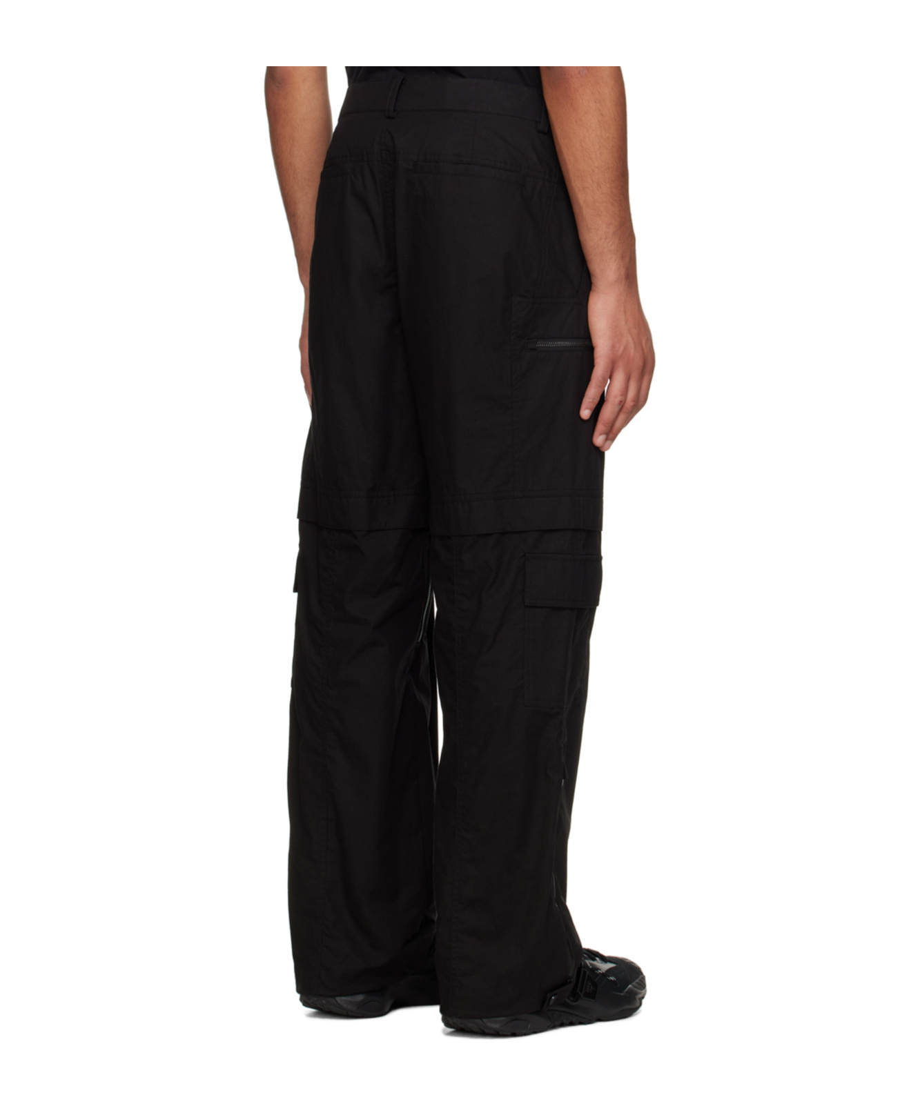 Juunj Slit Trouser Casual Pants In Black