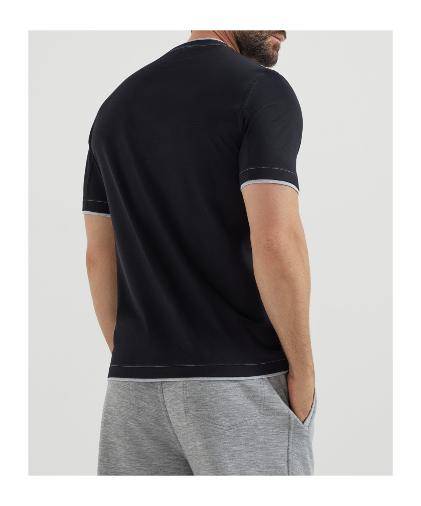 Brunello Cucinelli Slim Fit Crew-neck T-shirt In Lightweight Cotton Jersey In Black